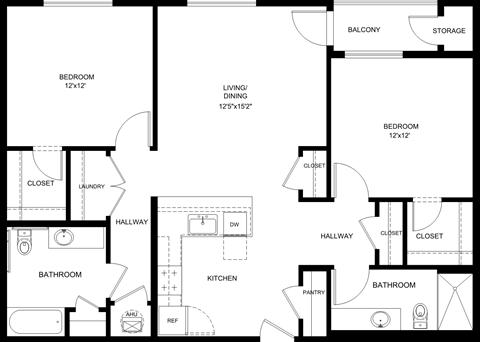 2 BR Langford Plan